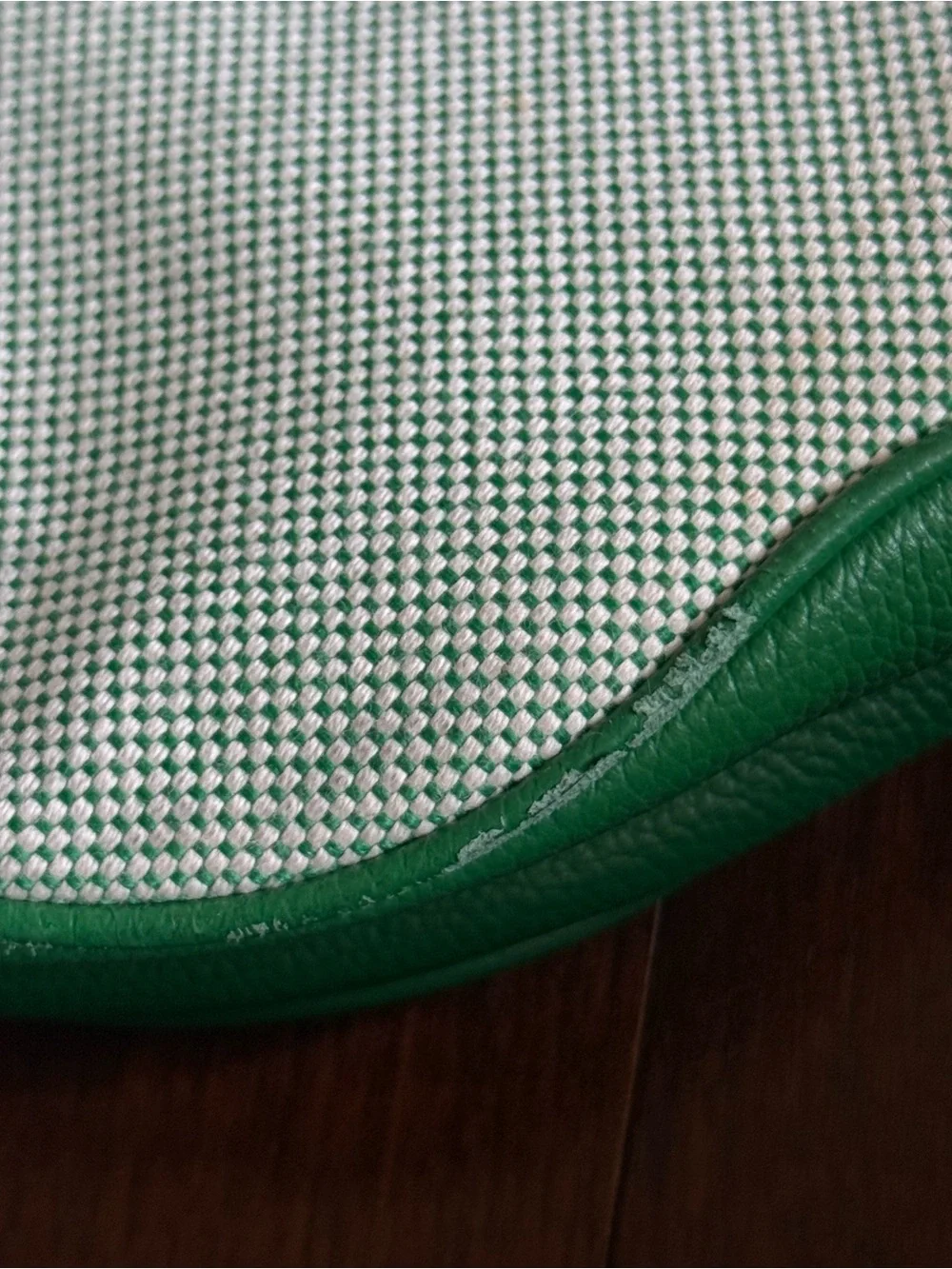 kate spade Green and Cream Crossbody Bag with Striped Strap